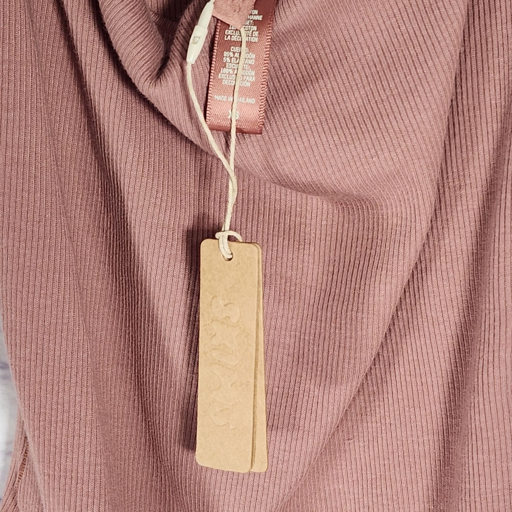 SKIMS COTTON RIB BODYSUIT/ ROSE CLAY/ NWT - Picture 10 of 16